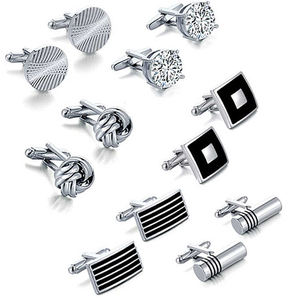 Mancuernillas Metálicas Clásicas <span class=keywords><strong>para</strong></span> Camisa de Hombre, Accesorios de Lujo, Broches, Hebillas y Corsage - Product Image 6