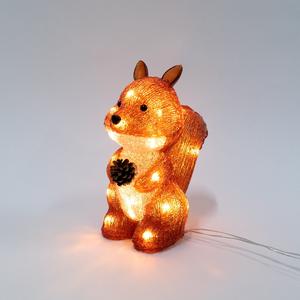 ACRYLIC SQUIRREL 24 LED 24X15 H. 30CM AVEC MINUTER - Product Image 1