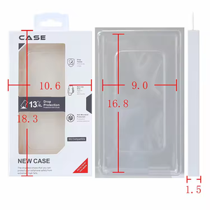 Caja de embalaje de alta gama para fundas de teléfono con asa de transporte, impresa a medida, con blíster y correa de color para todas las fundas protectoras de teléfonos celulares. - Product Image 3