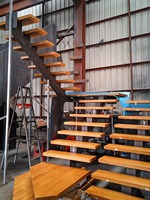 Escalier droit Prima Nordic Slim, anti-déformation, en acier inoxydable, usiné avec précision, pour accès au petit loft