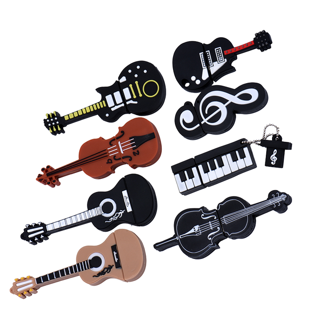 For JASTER USB 2.0 Musical Instruments Pen Drive 8 Styles 4GB to 64GB USB Flash Drive New Violin Piano Guitar Keyboard