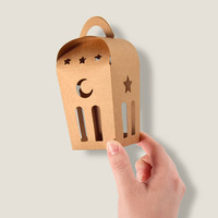 Boîte à cadeaux en papier kraft recyclable simple de couleur unie, portable, pour bougie aromatique, cadre photo, 10 pièces, boîte carrée estampée pour portefeuille