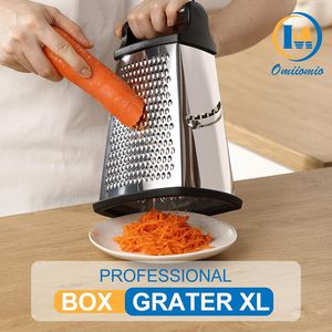 Rallador de Queso Profesional OIM Omiiomio de Acero Inoxidable, Tamaño XL, 4 Lados, Apto para Lavavajillas, Diseño en Caja Negra, para Queso <span class=keywords><strong>Parmesano</strong></span> - Product Image 2