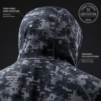 Sweat à capuche personnalisé avec logo, imprimé camouflage, 400 GSM, pour homme, streetwear, coupe oversize, en molleton, vente en gros