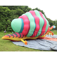 Ballon publicitaire géant gonflable lumineux LED de 9,5 m en forme d'escargot, modèle animal gonflable pour événements extérieurs
