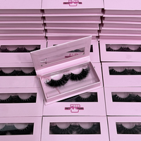 Vente en gros 5D Fluffy Strip Lashes 15mm Cils en vison faits à la main avec boîte d'emballage personnalisée Faux cils pour femmes