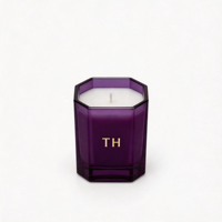 Fabricant de bougies parfumées sur mesure en gros, pots carrés de luxe personnalisés, géométriques, 8oz, 10oz, 12oz, marque privée