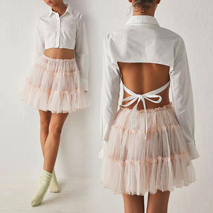 Banned Retro 50s Lola Lifeforms Vêtements <span class=keywords><strong>Jupon</strong></span> <span class=keywords><strong>Vintage</strong></span> Rose Maille Blush Volant Doux <span class=keywords><strong>Tulle</strong></span> Jupes pour Femmes - Product Image 3