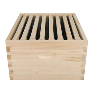 Colmena <span class=keywords><strong>de</strong></span> abejas China Fir Langstroth, 2 cajas profundas, 1 caja mediana, 30 cuadros y láminas <span class=keywords><strong>de</strong></span> base, 3 niveles, juego completo - Product Image 4