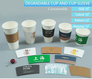 ปลอกแก้วกาแฟแบบใช้แล้วทิ้ง พิมพ์โลโก้ได้ตามต้องการ รีไซเคิลได้ เป็นมิตรกับสิ่งแวดล้อม สำหรับคาปูชิโน เอสเพรสโซ และเครื่องดื่มร้อนอื่นๆ - Product Image 3