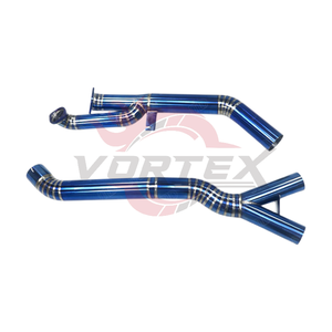 Vortex 89mm 3.5" Titanium Midpipe for BMW G80 M3 G82 M4 S58 Racing Exhaust Pie-cut Burnt Blue Performance Muffler Pipe <b>Kit</b> - Product Image 4