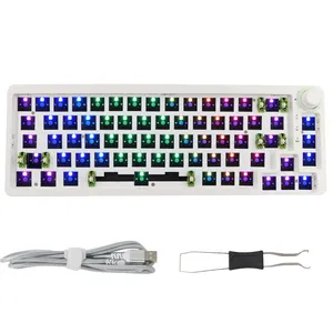 Placa de montaje para teclado TM680, Kit personalizado con cable programable, intercambiable, para 60%, PCB, carcasa, interruptor, GK61X, RGB