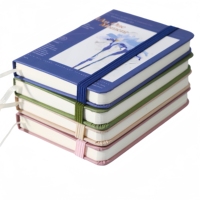 Carnet personnalisé en cuir A7 avec bande élastique, carnet à couverture rigide personnalisé en cuir 2024