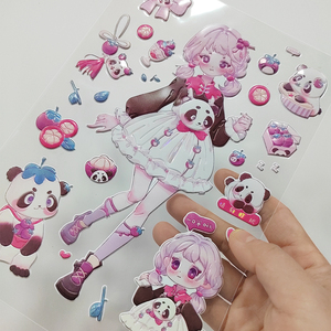 Autocollants de décoration gonflés pour téléphone portable, dessin animé mignon fille - Product Image 4