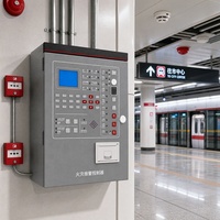 Panel de Control de Alarma Contra Incendios Convencional Direccionable de 2 Zonas, AC220V, Montaje en Pared, Compatible con Detectores de Humo y Calor