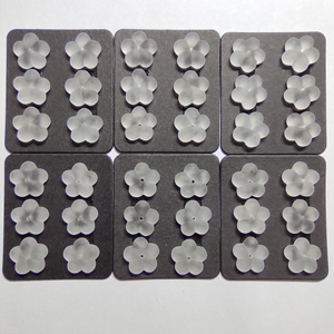 Pierre précieuse en quartz blanc poli, forme de fleur givrée, pour cadeau d'affaires F42 12mm - Product Image 4