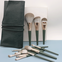 Meilleur ensemble de pinceaux de maquillage professionnels en bois personnalisés de luxe de haute qualité pour les voyages, vegan, marque privée