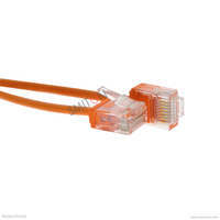 Câble Ethernet Patch Cat6A UTP Ultra Mince 28AWG Cuivre Toronné 10 Gbit/s RJ45 Embout Court PVC Longueur Personnalisée