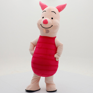 Disfraces inflables de mascota de cerdito de dibujos animados rojo para adultos, para caminar en eventos, alquiler, ropa inflable de cerdito de 2.2m, ¡gran oferta! - Product Image 2