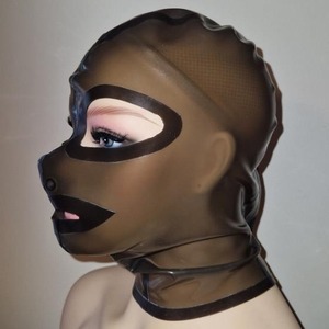 Capucha <span class=keywords><strong>de</strong></span> látex <span class=keywords><strong>de</strong></span> Halloween Capucha <span class=keywords><strong>de</strong></span> humo sexy <span class=keywords><strong>de</strong></span> goma Capucha <span class=keywords><strong>de</strong></span> cara completa con fetiche Ojo grande - Product Image 3