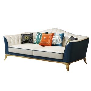 Estilo europeo moderno sofá italiano de diseños de lujo sofás de cuero, muebles de la sala para casa Hotel restaurante sofá - Product Image 1