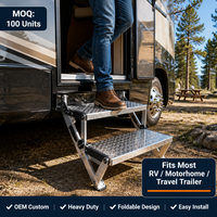 Marches de camping-car en aluminium de précision, robustes, pliables et rétractables, OEM ODM, directement de l'usine