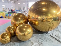 Boule miroir gonflable en PVC de 100 cm, 1 m, 40 pouces, publicité commerciale, sphères géantes, fête, mariage, arche de tente, globe à neige DLGZG