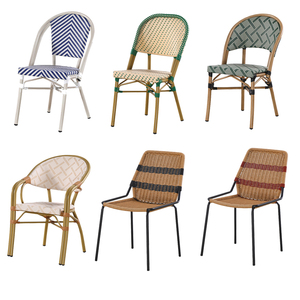 Chaises <span class=keywords><strong>de</strong></span> bistrot parisien imperméables, nouveau design, style français, pour <span class=keywords><strong>terrasse</strong></span> <span class=keywords><strong>de</strong></span> restaurant extérieur, en rotin - Product Image 6