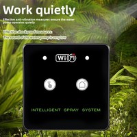 Sistema de Riego Inteligente con Control Remoto WiFi, Kit de Riego por Aspersión, Cabezal de Aspersión Universal Tipo Lluvia para Tanques de Jardín