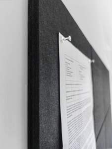 Lot de 12 panneaux muraux en feutre noir modernes pour le bureau à domicile, grands, imperméables, alternative au <span class=keywords><strong>tableau</strong></span> en liège, adhésifs amovibles sécurisés - Product Image 4