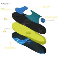 Semelles orthopédiques sportives en EVA à haute élasticité, absorbant la transpiration et amortissantes, pour hommes et femmes, pour pieds plats, usage quotidien – Offre Spéciale