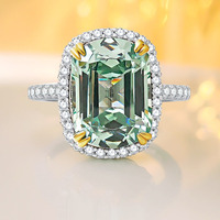 Penjualan Terlaris Baru S925 Perak Gaya Komuter Modis 10*14Mm Cincin Cincin Wanita Cantik Eropa Perhiasan Pernikahan Indah