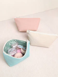 Bolsa de Cosméticos Portátil Tejida con Cierre, Estuche de Maquillaje, Neceser de Viaje, con Logotipo Personalizado, Empaque para Regalo - Product Image 3
