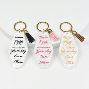 Jachon Porte-clés en acrylique avec logo personnalisé Porte-clés Motel Clé initiale Unique Porte-clés Hôtel Motel Porte-clés à bricoler soi-même - Product Image 1