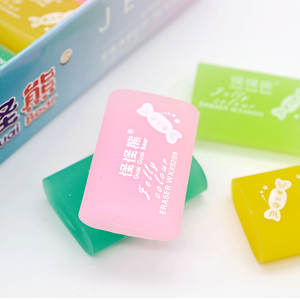 Klassisches Design Transparenter Gelee Radiergummi für Kinder Fluor zierende Farben Schul briefpapier Fabrik Direkt versorgung - Product Image 4