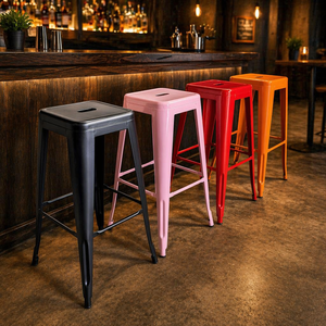 Chaises de bar industrielles en gros, style contemporain, pour intérieur et extérieur, en métal et fer, type <span class=keywords><strong>Tolix</strong></span>, pour salle à manger - Product Image 1