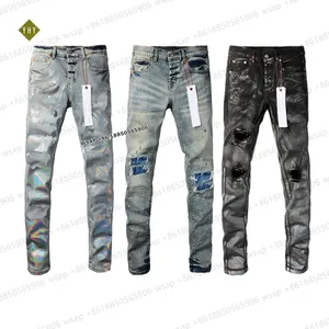 OEM individuelle Herren zerrissene skinny Stretch Jeans Großhandel Hombre Hip Hop Herren Amirys Jeans Designerkleidung trendige Jeans für Herren