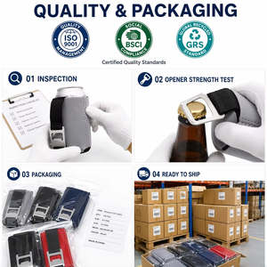 Custom Sublimation Neoprene Beer Can Sleeve Bottle Cooler Insulated Drink Koozee 3mm 5mm with Opener Handle OEM Wholesale Bulk - Product Image 2