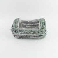Pot de fleurs en plastique écologique en forme de bateau classique avec motif étoile, fait à la main pour la plantation au sol et en jardin