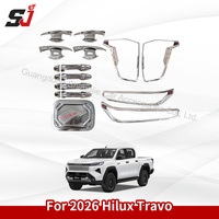 Kit de garnitures chromées pour phares et poignées de porte, personnalisé, très demandé, pour Toyota Hilux Travo 2026
