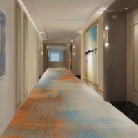 Gedruckte moderne benutzer definierte kommerzielle Wohnkultur 3d Muster Hotel Korridor Wand zu Wand Teppich