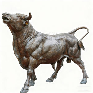 Бронзовые скульптуры животных и статуи быков в натуральную величину, изготовленные на заказ, с темами любви и музыки, для использования в саду - Product Image 3