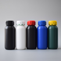 Bouteille en plastique HDPE de qualité chimique avec bouchon à vis, fermeture filetée, conteneur résistant aux solvants pour usage agricole, vente en gros, approvisionnement direct usine