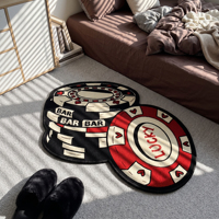 Tapis d'anime rétro en forme irrégulière, moelleux et épais, avec votre logo, pour la décoration de la maison