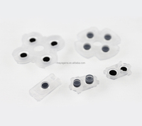 Pièces de réparation complètes, ensemble de boutons de clavier transparents en caoutchouc pour manette PS 4 JDS-030 JDS-050, adhésif conducteur transparent