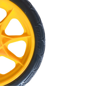 Rueda de espuma de poliuretano de 12 pulgadas con buje amarillo para máquina de limpieza, remolque, herramienta, vehículo, capacidad de carga de 150 kg - Product Image 3