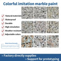 Peinture acrylique à base d'eau à motifs, directement de l'usine, pour l'artisanat, pour le marbre et le granit, application par pulvérisation de revêtement liquide