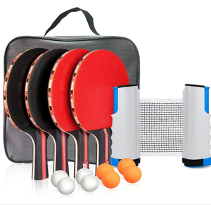 <span class=keywords><strong>Raquette</strong></span> de Tennis de Table professionnelle en bois, ensemble de 4 balles, <span class=keywords><strong>filet</strong></span> Portable - Product Image 1