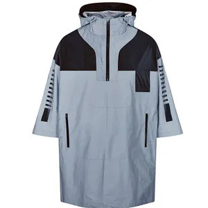 यूनिसेक्स रेनकोट निविड़ अंधकार बारिश जैकेट गर्मियों में आउटडोर ठोस रंग निविड़ अंधकार बारिश पोंचो