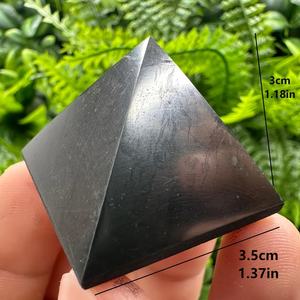 Pirámide de Shungita Natural al por Mayor, Cristal Mineral de Alta Calidad, Decoración Coleccionable para el Hogar y la Oficina - Product Image 3